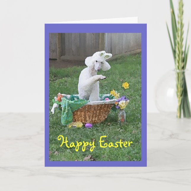 Happy Easter card from Winnie the Poodle (Front)
