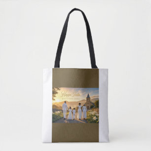 Happy Easter Card He Is Risen Tote Bag