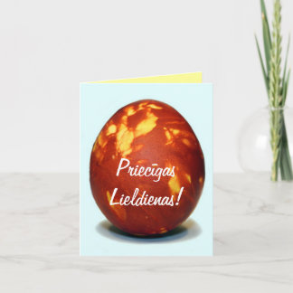 Happy Easter Card in Latvian