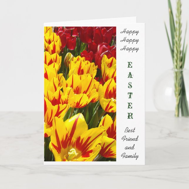Happy Easter cards Best Friend & Family Greetings (Front)