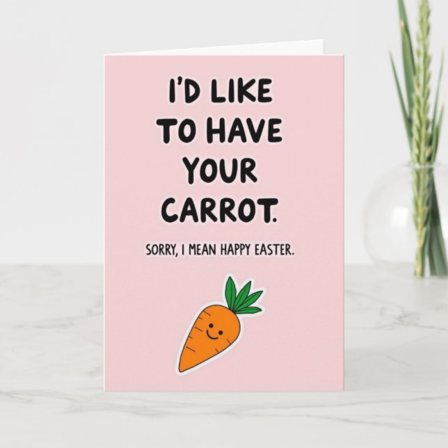 Happy Easter Carrot Card (Front)