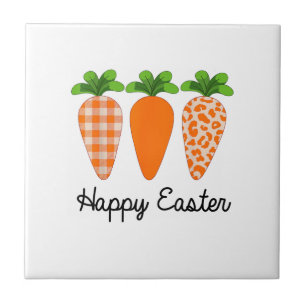 Happy Easter Carrot Cute Easter T-Shirt Tile
