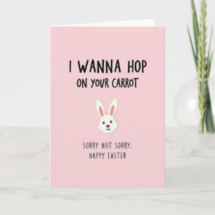 Happy Easter Carrot Hop Funny Card