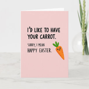 Happy Easter Carrot Joke Card