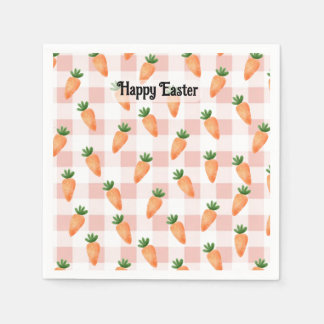 Happy Easter Carrots Napkin