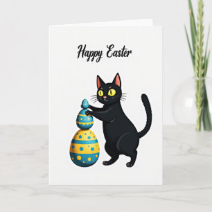Happy Easter Cat Fun Card