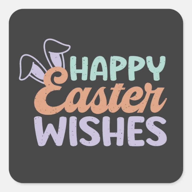 Happy Easter - Celebrate Square Sticker (Front)