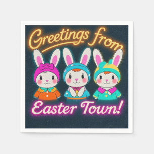 Happy Easter Celebration Napkin