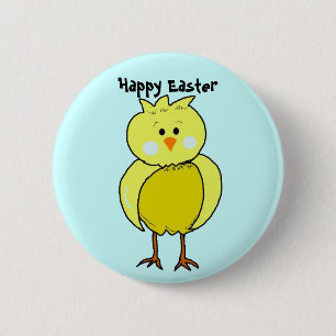 Happy Easter Chick 6 Cm Round Badge