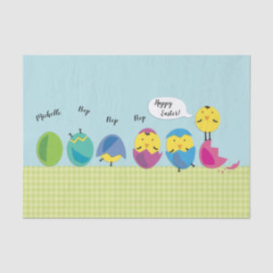 Happy Easter Chick Add Name Tissue Paper