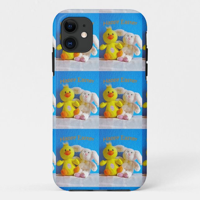 Happy Easter Chick + Bunny Case-Mate iPhone Case (Back)