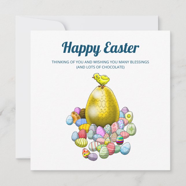 Happy Easter Chicken Holiday Card (Front)