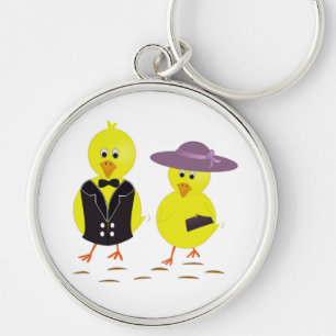 "HAPPY EASTER" CHICKS KEY RING