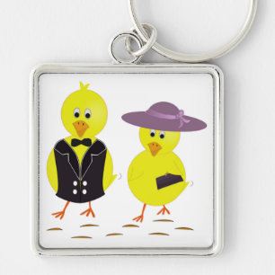 "HAPPY EASTER" CHICKS KEY RING