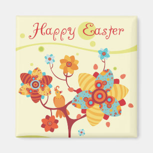 Happy Easter Chicks Magnet