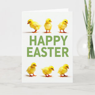 Happy Easter Chicks Photo Card