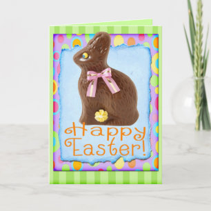 Happy Easter chocolate bunny festive card