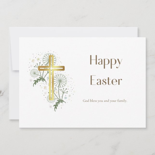 Happy Easter Christian Card  (Front)