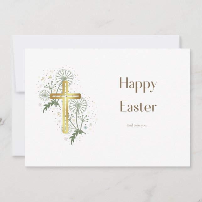 Happy Easter Christian Card  (Front)