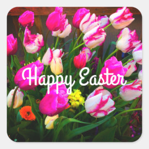 Happy Easter Christmas Dream and Affaire #1-1 Square Sticker