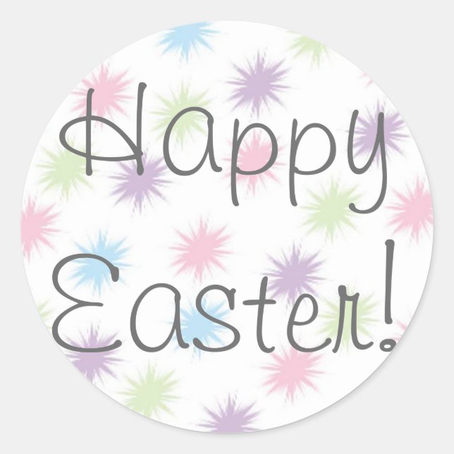 Happy Easter! Classic Round Sticker (Front)
