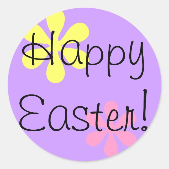 Happy Easter! Classic Round Sticker (Front)
