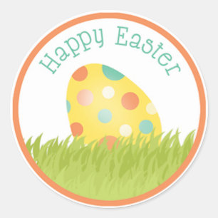 Happy Easter Classic Round Sticker