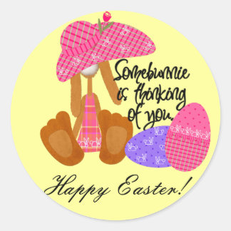 Happy Easter Classic Round Sticker