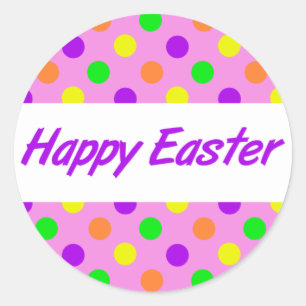 Happy Easter Classic Round Sticker