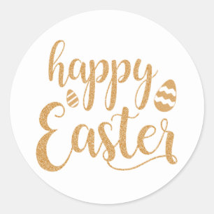 Happy Easter Classic Round Sticker