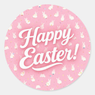 Happy Easter Classic Round Sticker