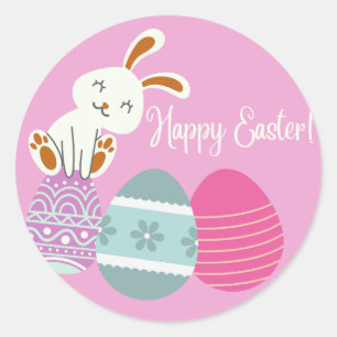 Happy Easter Classic Round Sticker