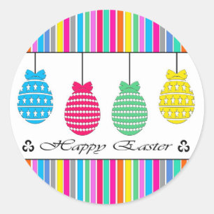 Happy Easter Classic Round Sticker