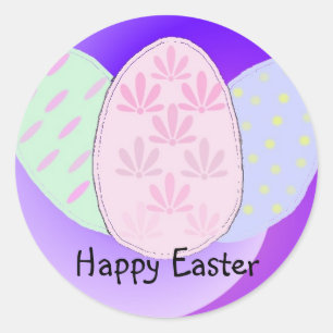 Happy Easter Classic Round Sticker