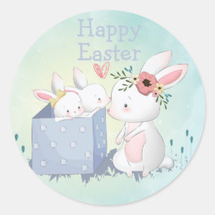 Happy Easter Classic Round Sticker
