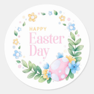Happy Easter Classic Round Sticker