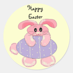 Happy Easter Classic Round Sticker