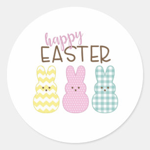 Happy Easter Classic Round Sticker