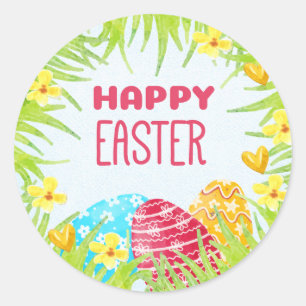 Happy Easter Classic Round Sticker