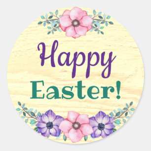 Happy Easter Classic Round Sticker