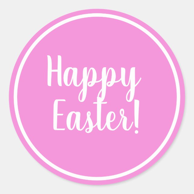 Happy Easter! - Classic Round Sticker (Front)