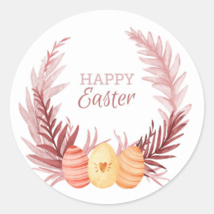 Happy Easter Classic Round Sticker