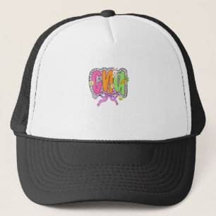 Happy Easter CNA Nurse Coquette Bow Bunny Eggs Wom Trucker Hat