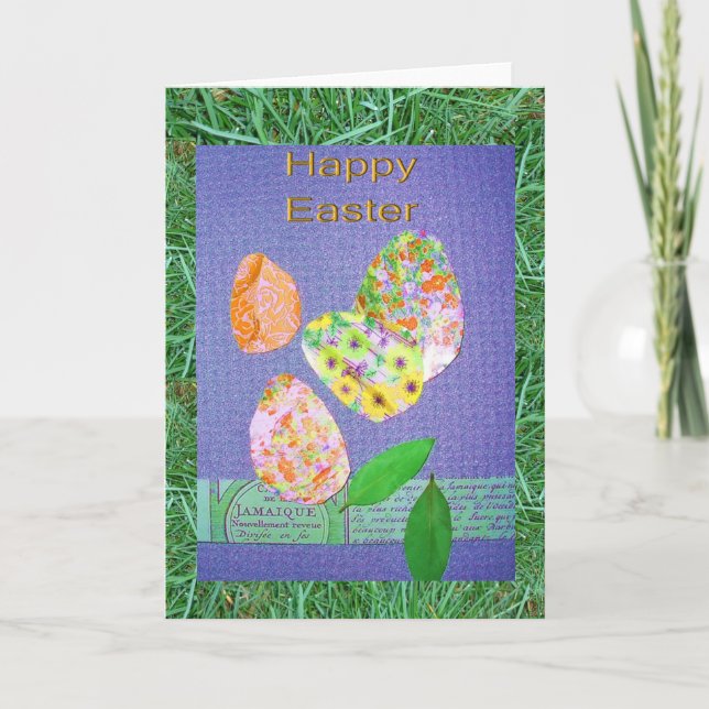 Happy Easter Collage Holiday Card (Front)