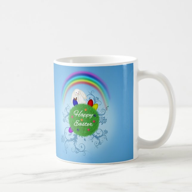 Happy Easter Colorful Planet Coffee Mug (Right)