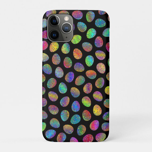 Happy Easter colourful egg iPhone Case (Back)