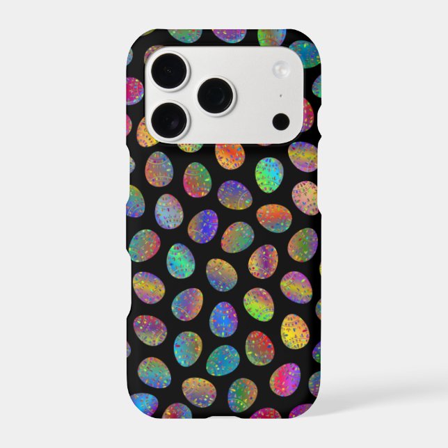 Happy Easter colourful egg iPhone Case (Back)