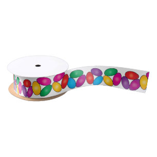 Happy Easter Colourful Jelly Beans Satin Ribbon