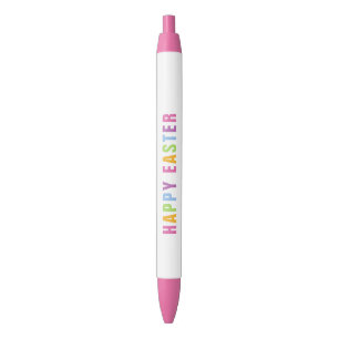 Happy Easter Colourful Rainbow Typography Black Ink Pen