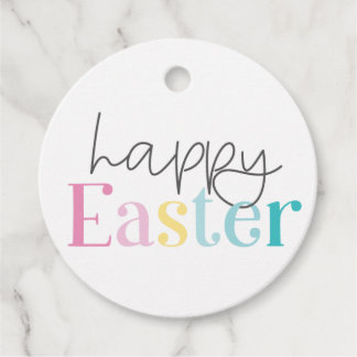 Happy Easter Colourful Tag